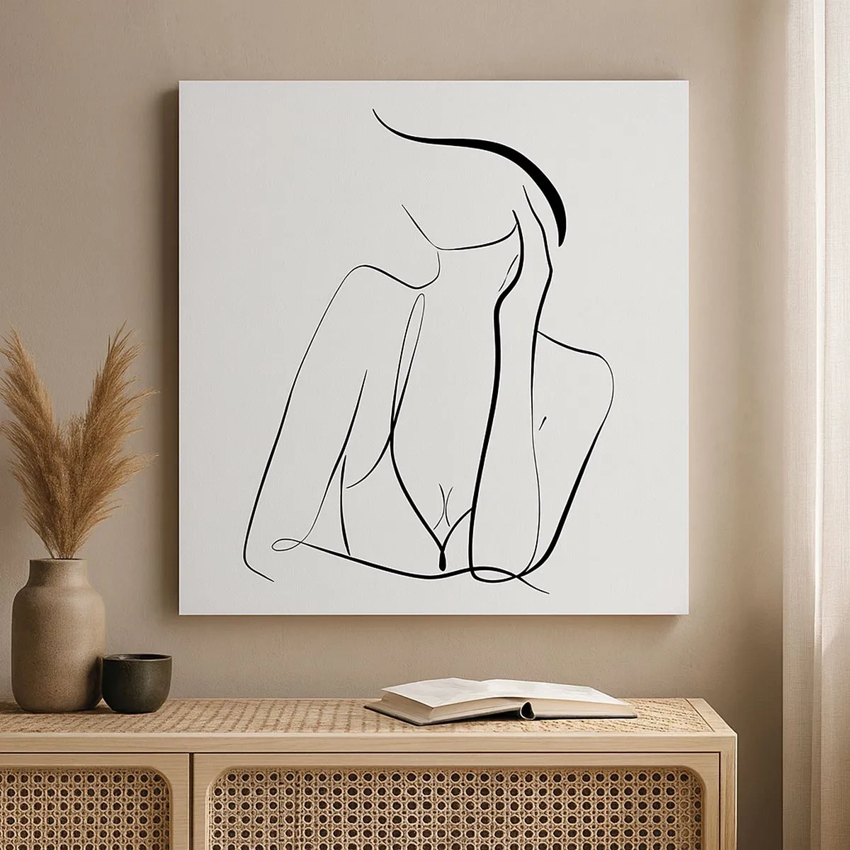 Cuadro sobre lienzo - Impresión de Imagen - En la ola de sueños - 30x30 cm