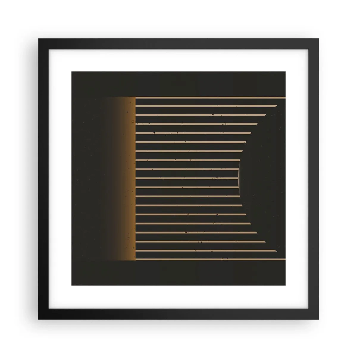 Póster en marco negro - Explorar la oscuridad - 40x40 cm