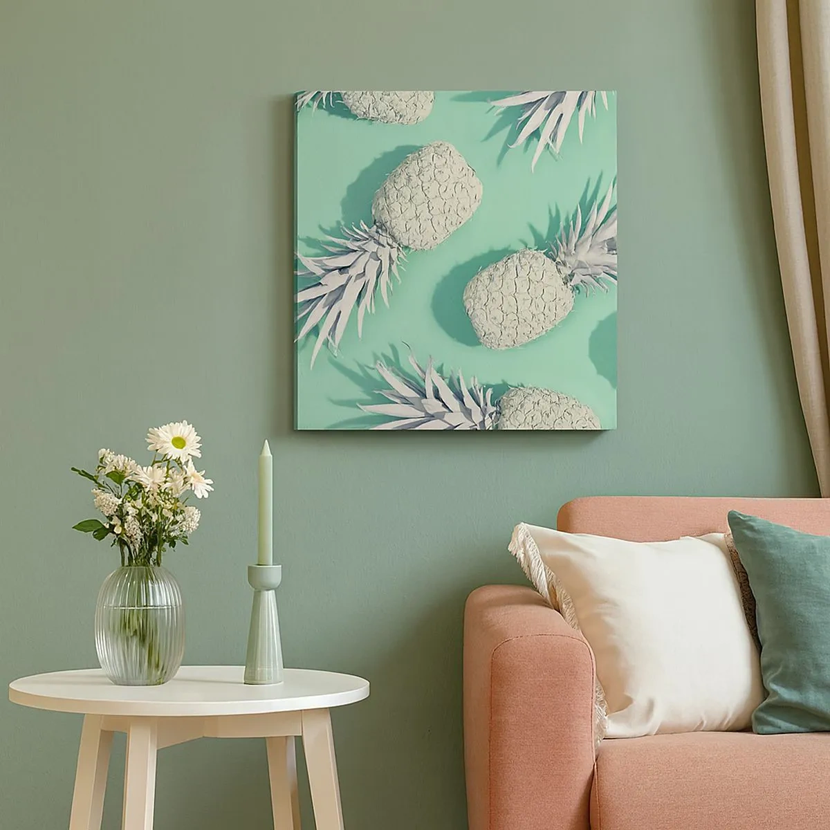 Cuadro sobre lienzo - Impresión de Imagen - Van bien con la menta - 30x30 cm