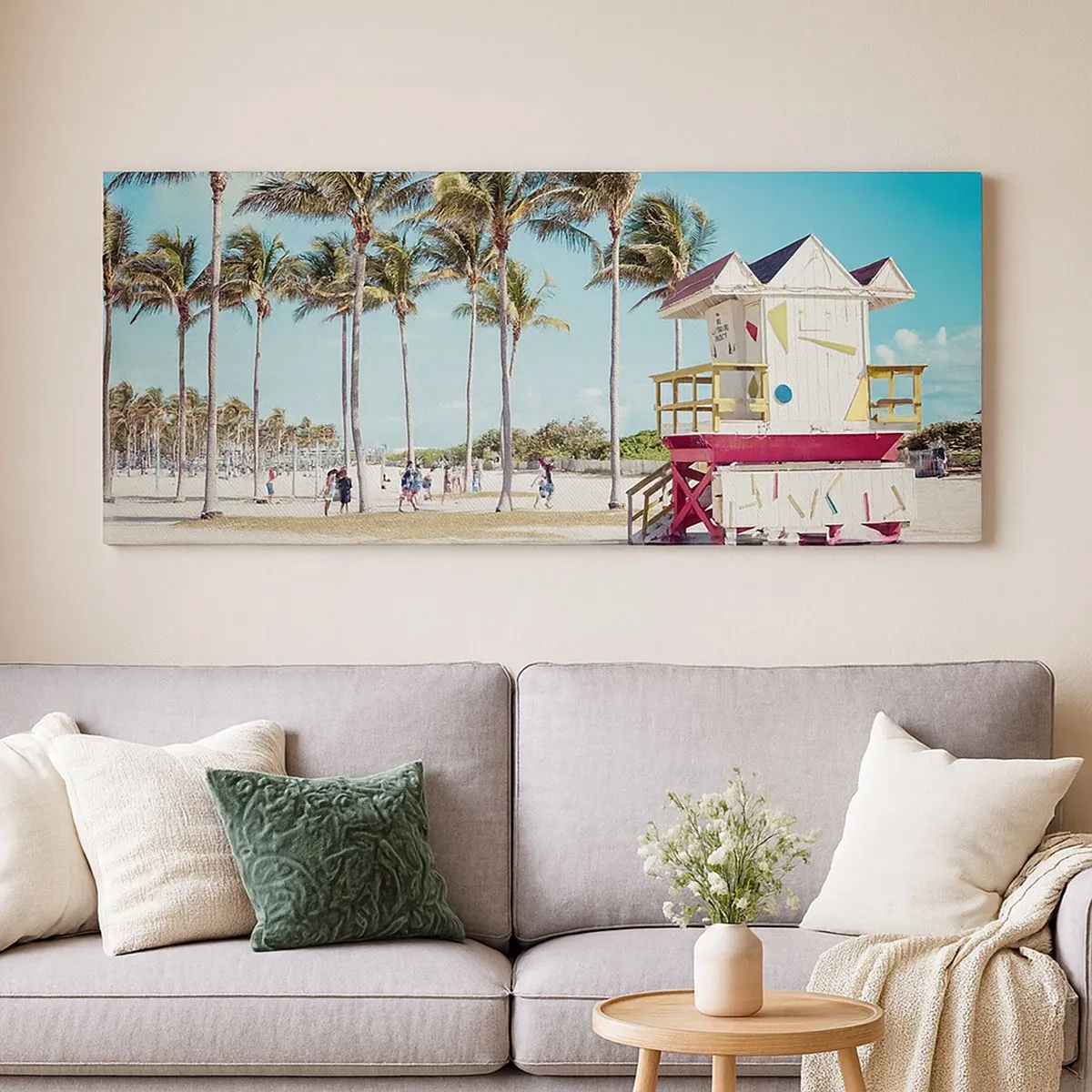 Cuadro sobre lienzo - Impresión de Imagen - Un hermoso día por delante - 100x40 cm