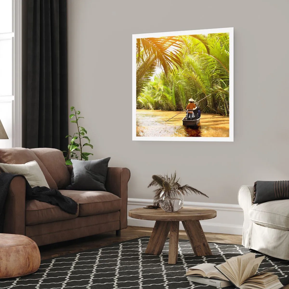 Póster - En un túnel de palmeras - 50x50 cm