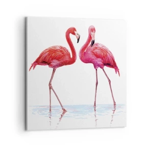 Cuadro sobre lienzo - Impresión de Imagen - Cita rosada - 60x60 cm