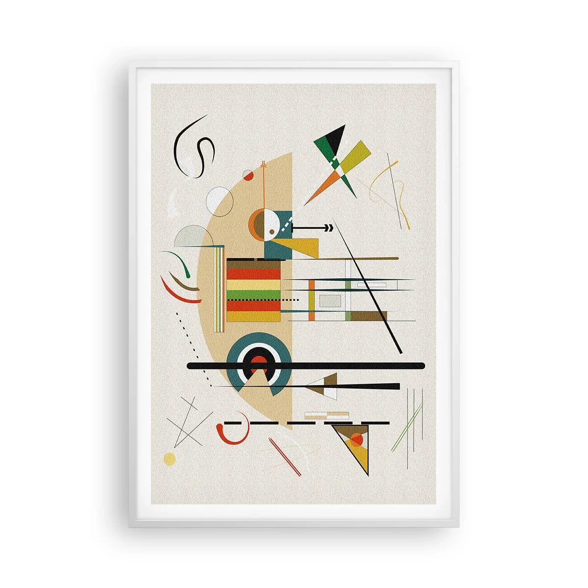 Póster en marco blanco - Y el mundo ríe - 70x100 cm