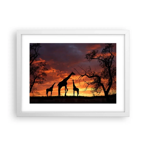 Póster en marco blanco - Una pequeña cena con tus seres queridos - 40x30 cm