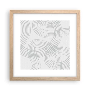 Póster en marco roble claro - No hay camino recto - 30x30 cm