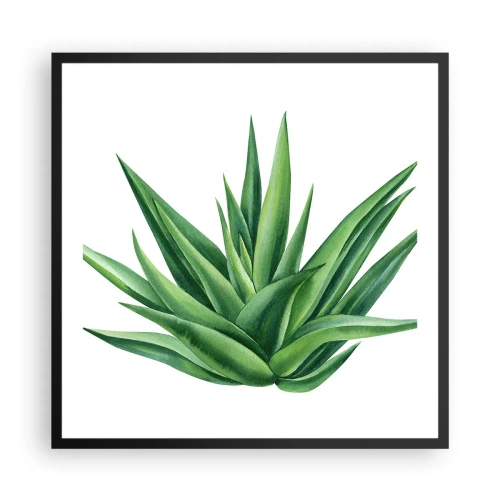 Póster en marco negro - Verde - fuerza - vida - 60x60 cm