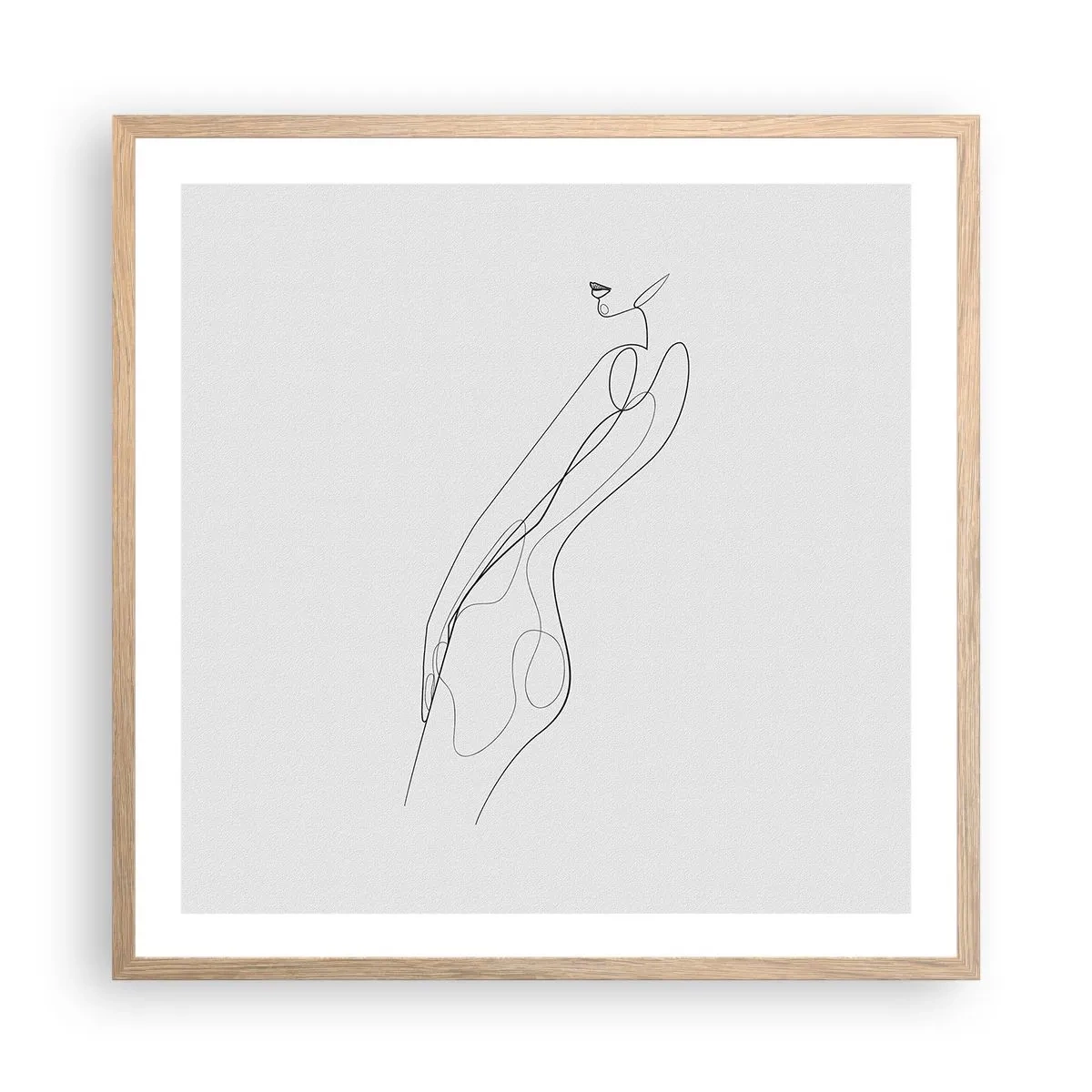 Póster en marco roble claro - Apenas una promesa - 60x60 cm