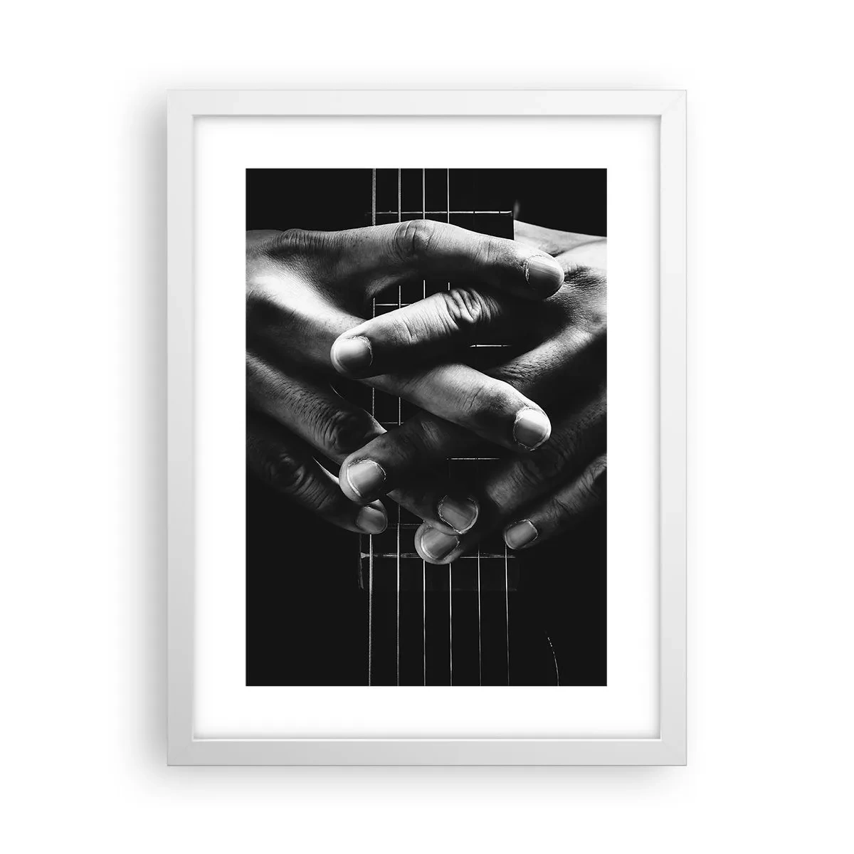 Póster en marco blanco - La oración del artista - 30x40 cm