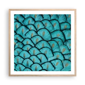 Póster en marco roble claro - La gran gala de las plumas - 60x60 cm