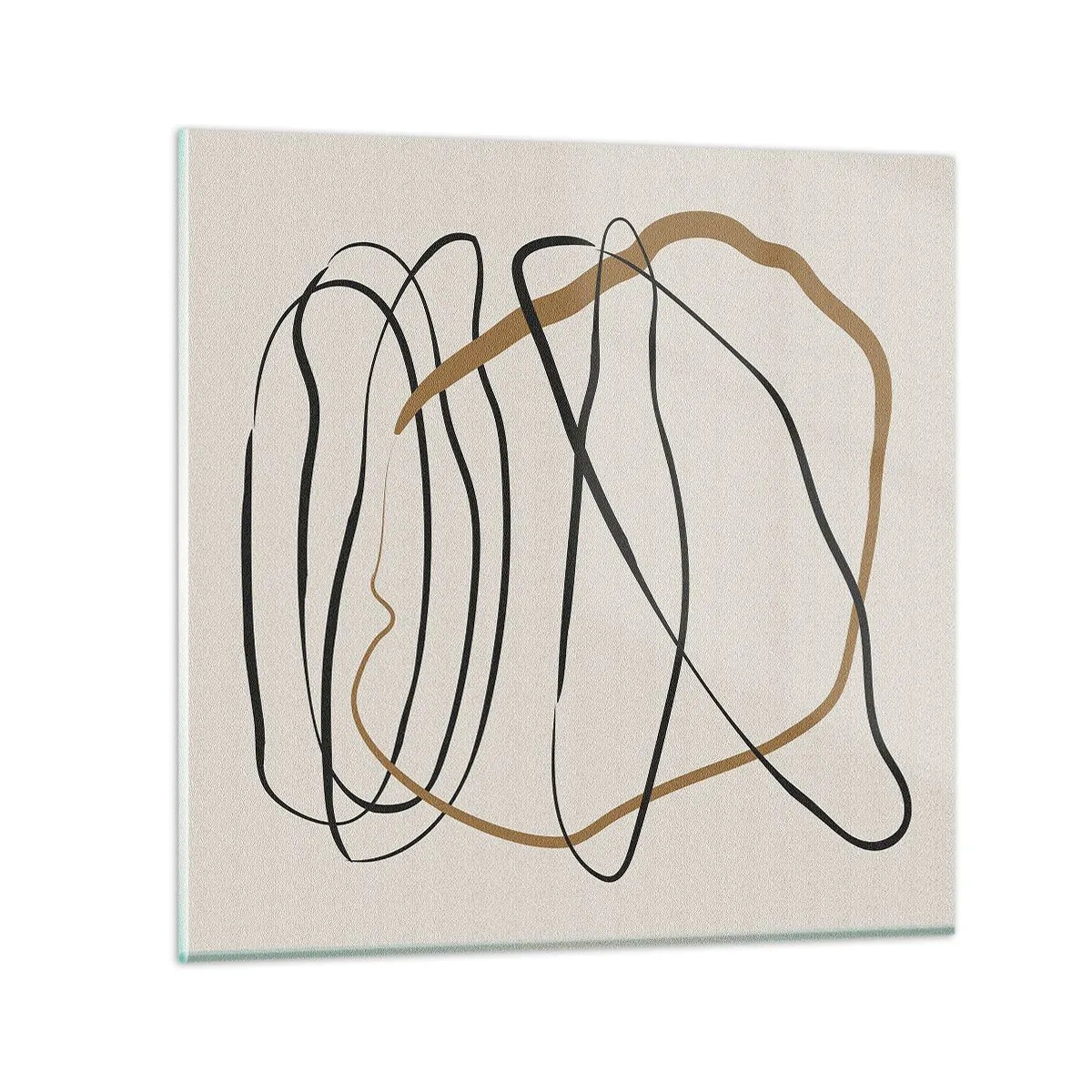 Cuadro sobre vidrio - Impresiones sobre Vidrio - Composición: danza lineal - 40x40 cm