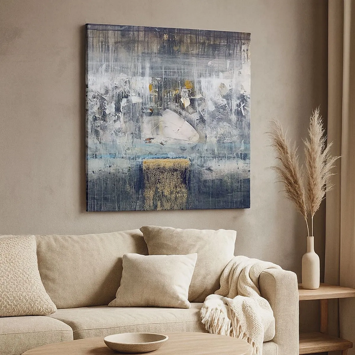 Cuadro sobre lienzo - Impresión de Imagen - Hielo abstracto - 30x30 cm