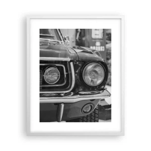 Póster en marco blanco - Paseo rudo - 40x50 cm