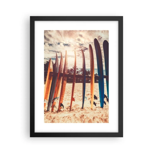 Póster en marco negro - Buenas noches, hasta mañana - 30x40 cm