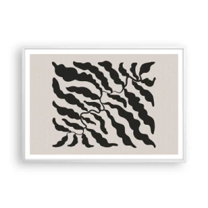 Póster en marco blanco - La naturaleza de un cuadrado - 100x70 cm