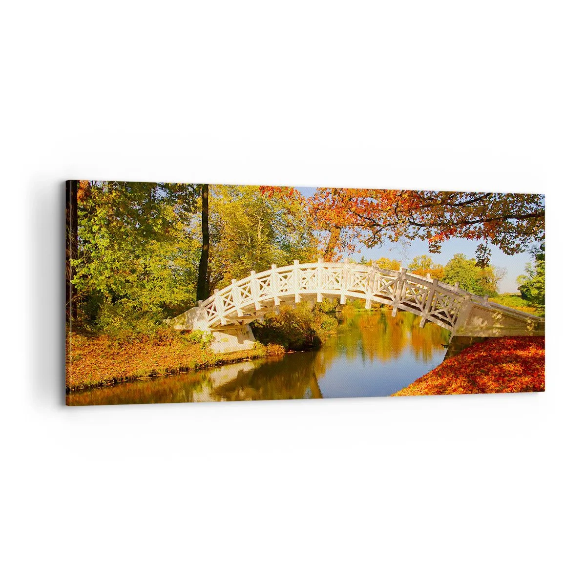 Cuadro sobre lienzo - Impresión de Imagen - En un puente blanco de suspiros - 100x40 cm