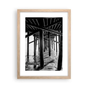 Póster en marco roble claro - Escondite en la playa - 30x40 cm
