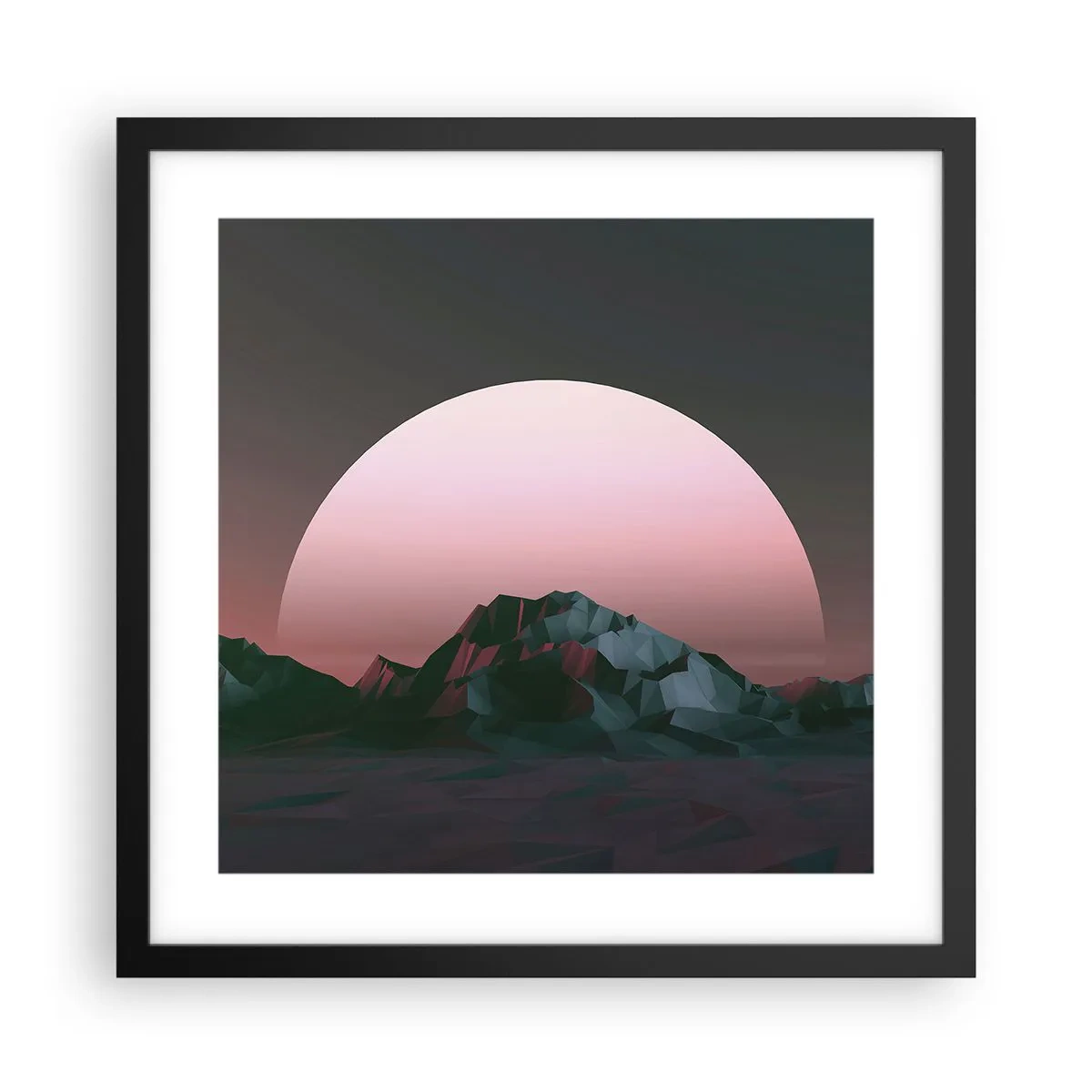 Póster en marco negro - En una galaxia muy muy lejana - 40x40 cm