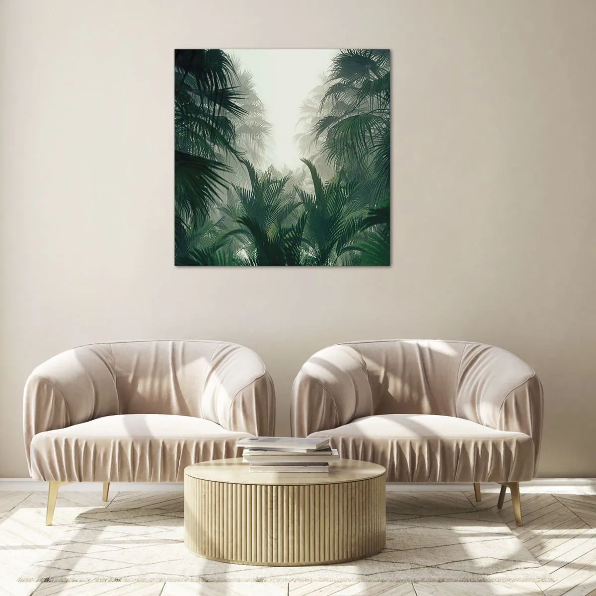 Cuadro sobre vidrio - Impresiones sobre Vidrio - Misterio tropical - 30x30 cm