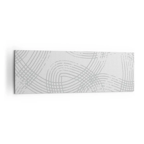 Cuadro sobre lienzo - Impresión de Imagen - Un patrón sutil con líneas entrelazadas en tonos claros. - 160x50cm - No hay camino recto - Decoración de pared moderna para salón y dormitorio ARTTOR