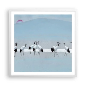 Póster en marco blanco - Después de un día caluroso - 60x60 cm