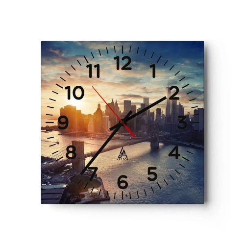 Reloj de pared - Reloj de vidrio - Un monumento a la cultura occidental - 30x30 cm