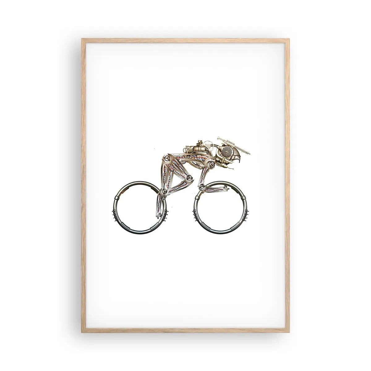 Póster en marco roble claro - Una magnífica máquina - 70x100 cm