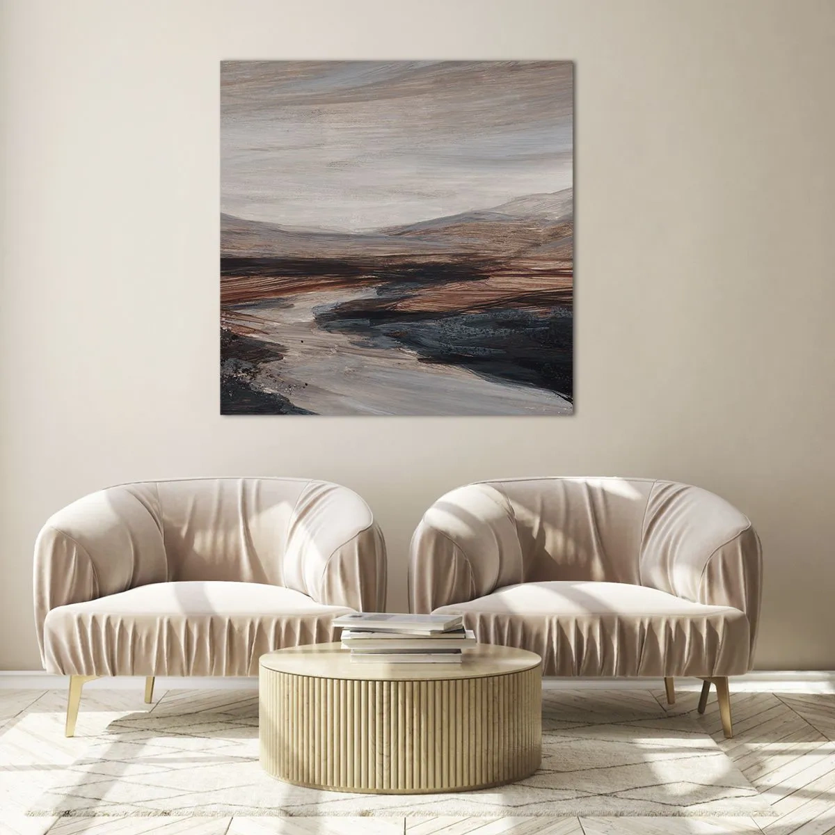 Cuadro sobre vidrio - Impresiones sobre Vidrio - Valle apacible - 40x40 cm