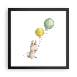 Póster en marco negro - ¡Yo también volaré! - 40x40 cm