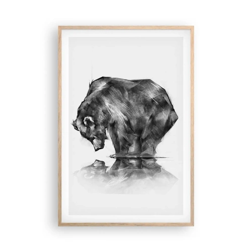 Póster en marco roble claro - Es bueno ver a alguien cercano - 61x91 cm