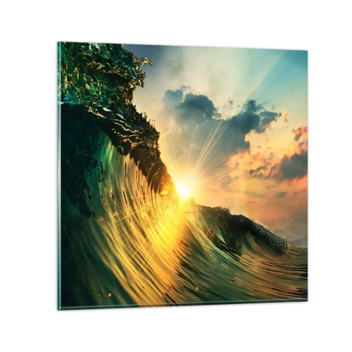 Cuadro sobre vidrio - Impresiones sobre Vidrio - Surfer, ¿dónde estás? - 30x30 cm