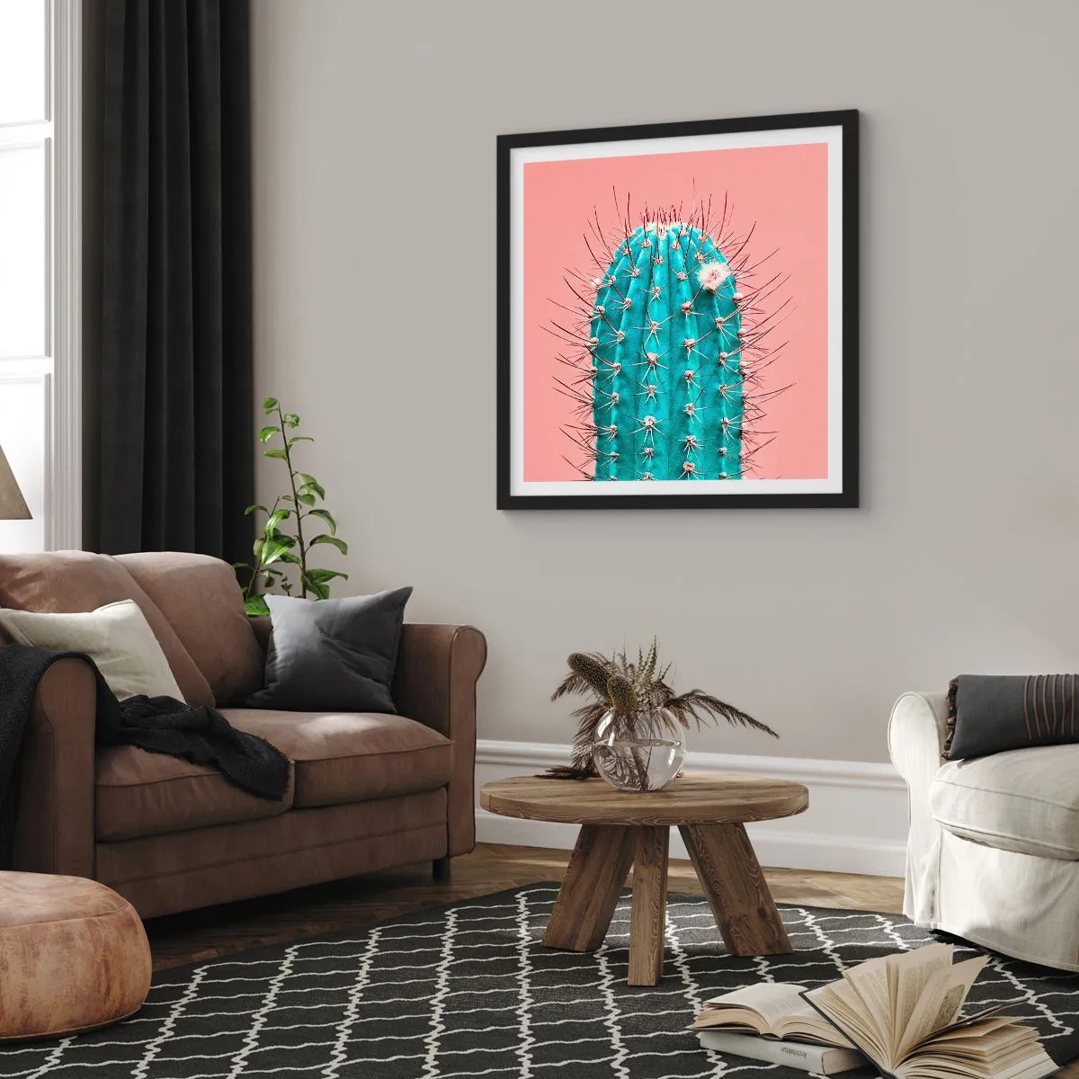 Póster en marco negro - Se mira, pero no se toca - 50x50 cm