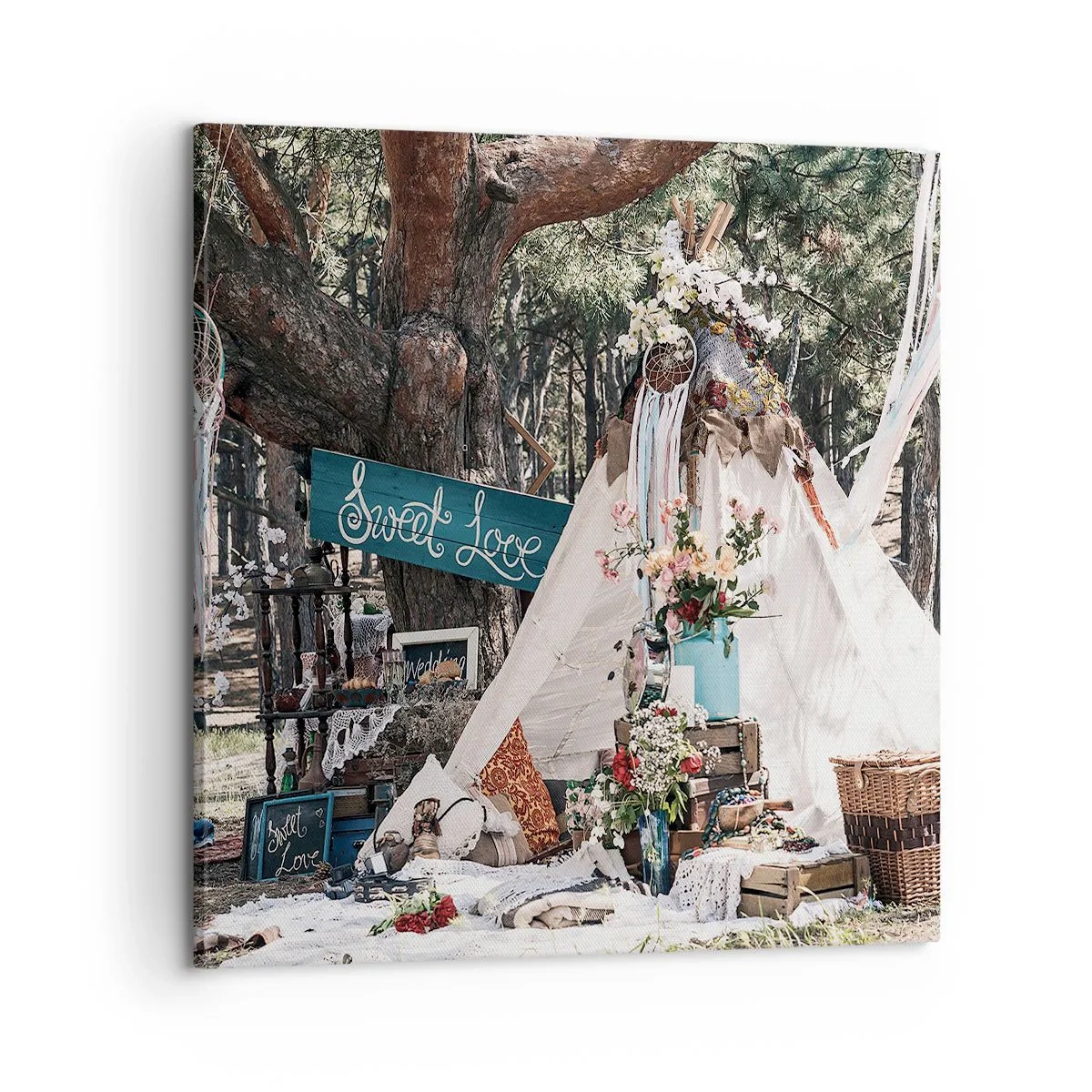 Cuadro sobre lienzo - Impresión de Imagen - Amor exótico - 60x60 cm