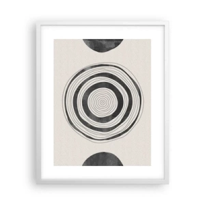 Póster en marco blanco - Lo importante es lo que hay entre medias - 40x50 cm