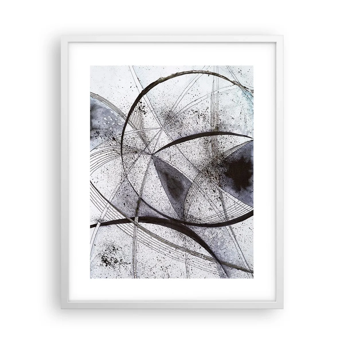 Póster en marco blanco - Fantasía futurista - 40x50 cm