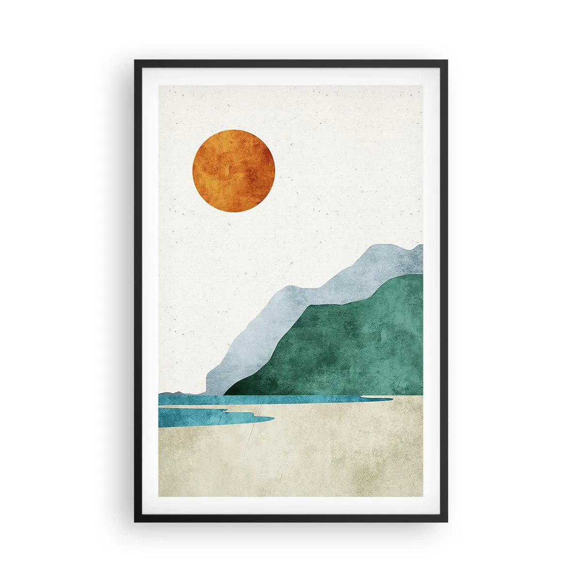 Póster en marco negro - Un paisaje como debe ser - 61x91 cm