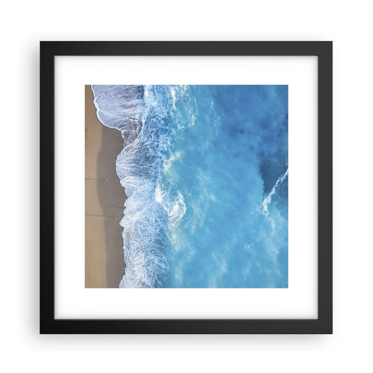 Póster en marco negro - El poder del azul - 30x30 cm