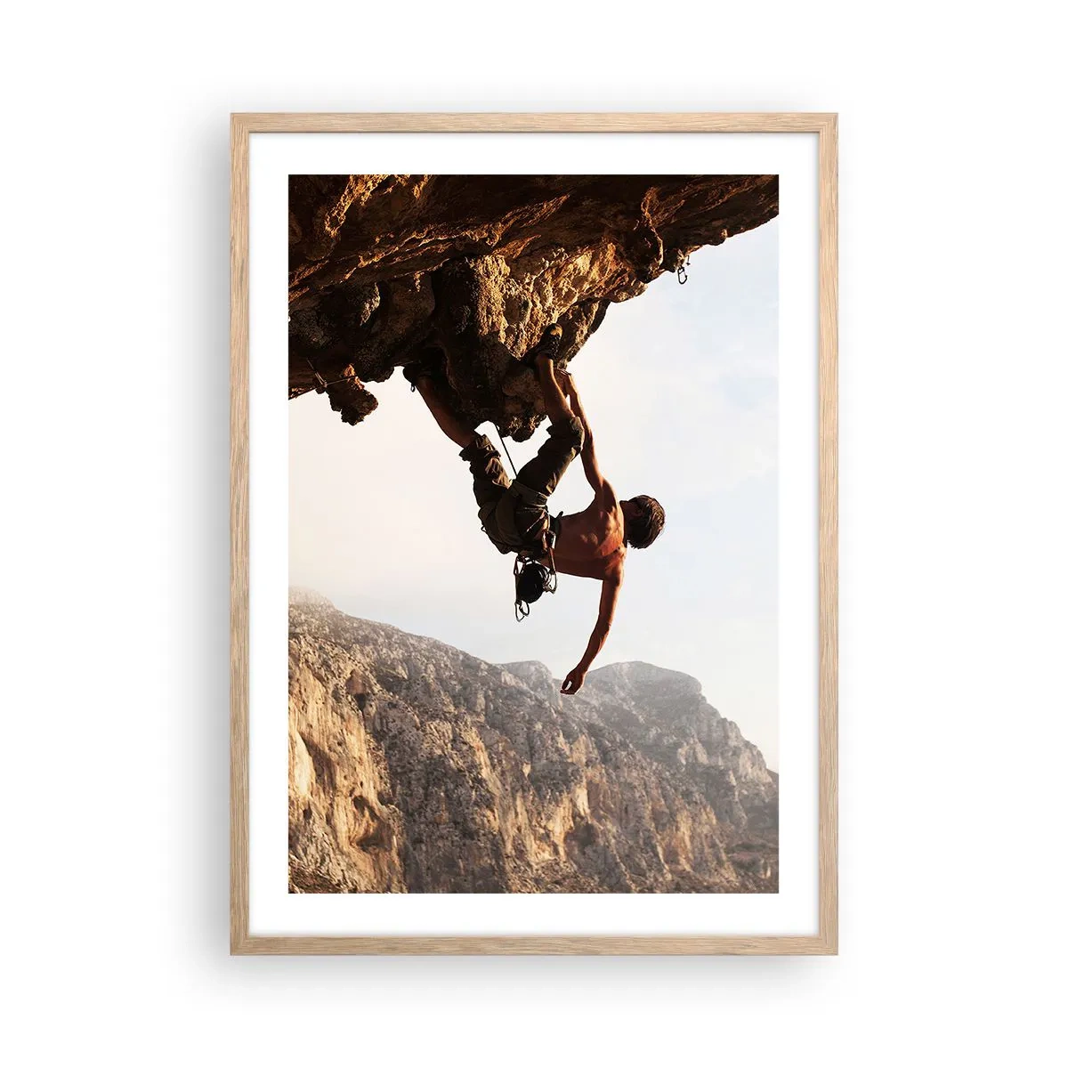 Póster en marco roble claro - Un mundo en la roca - 50x70 cm