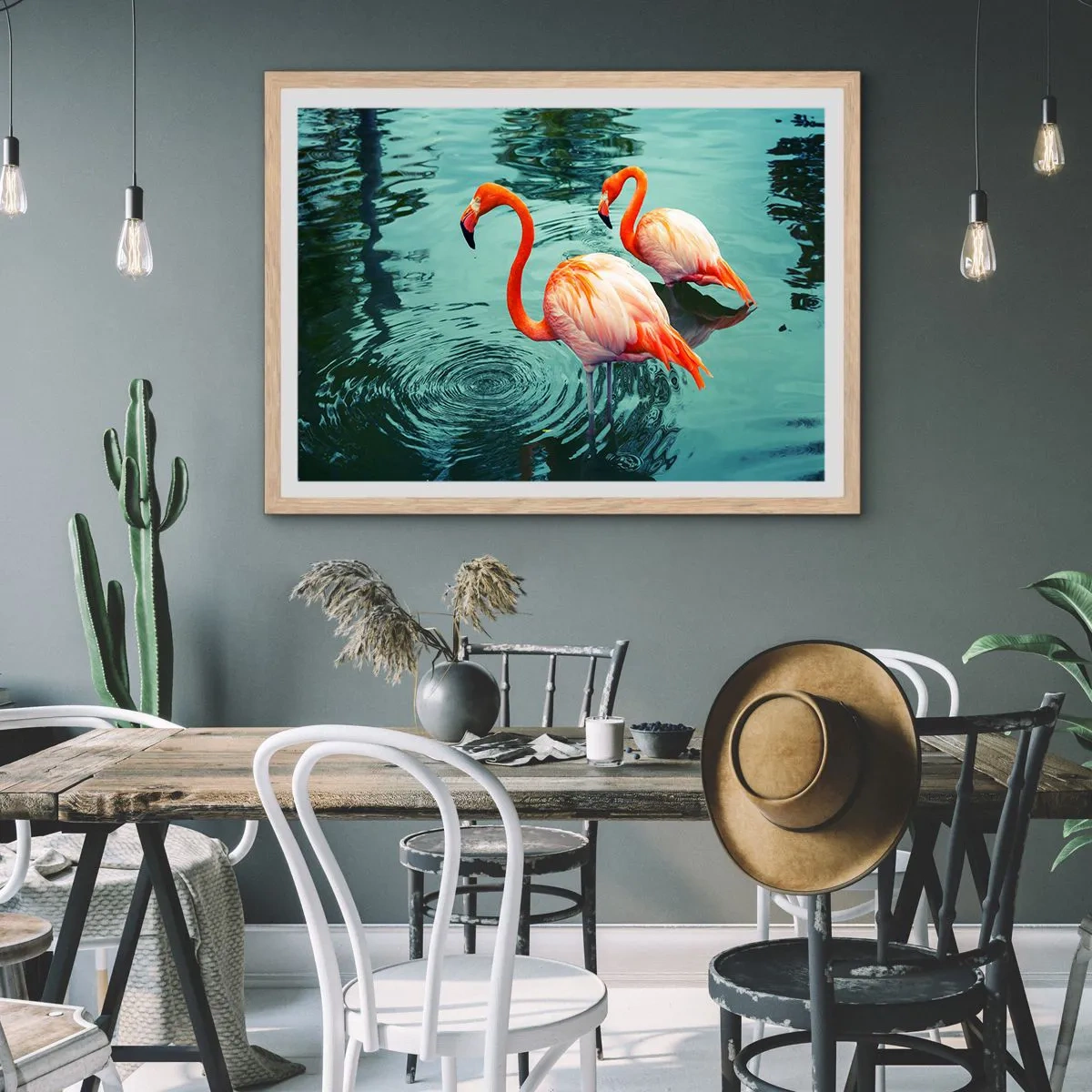 Póster en marco roble claro - Estamos de moda - 40x30 cm