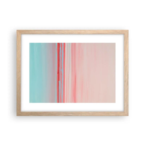 Póster en marco roble claro - Abstracción al amanecer - 40x30 cm