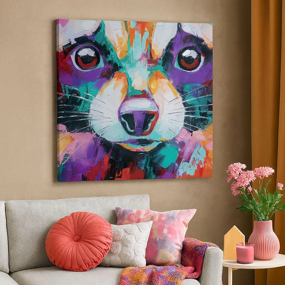 Cuadro sobre lienzo - Impresión de Imagen - Solo buenas emociones - 30x30 cm