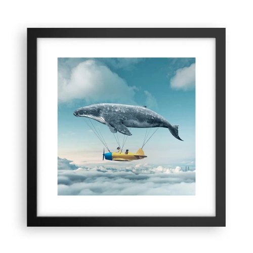 Póster en marco negro - ¿Por qué no? - 30x30 cm