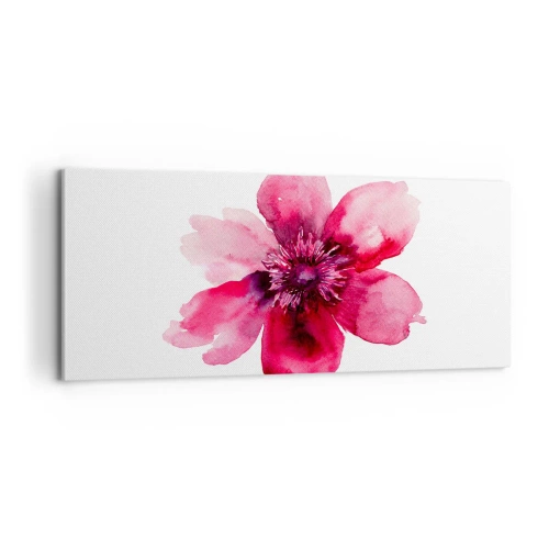 Cuadro sobre lienzo - Impresión de Imagen - Un beso con aroma a carmín - 100x40 cm