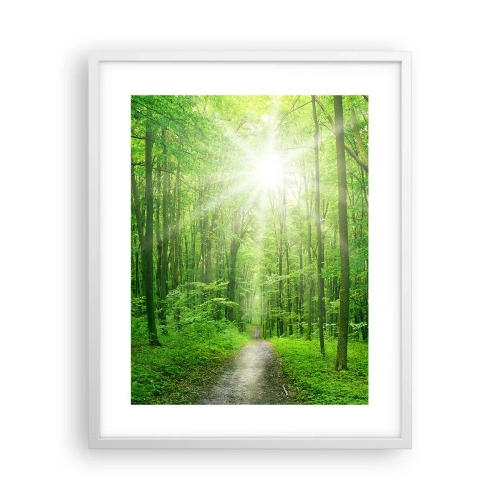 Póster en marco blanco - Catedral verde - 40x50 cm