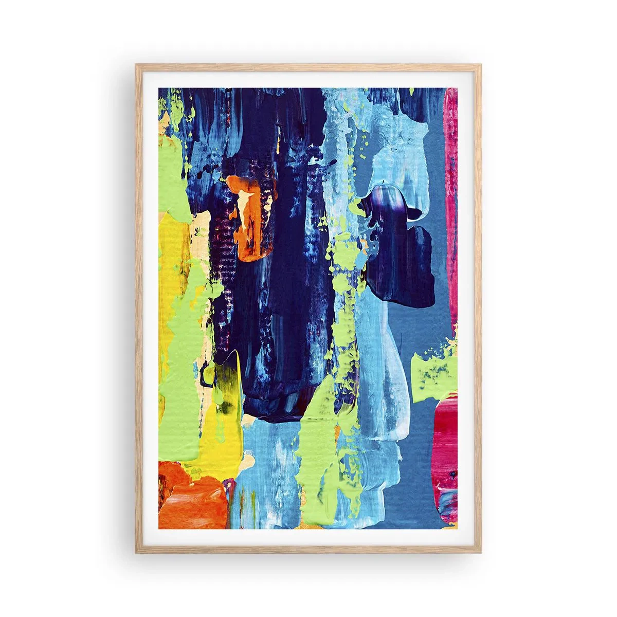 Póster en marco roble claro - ¡La vida es hermosa! - 70x100 cm