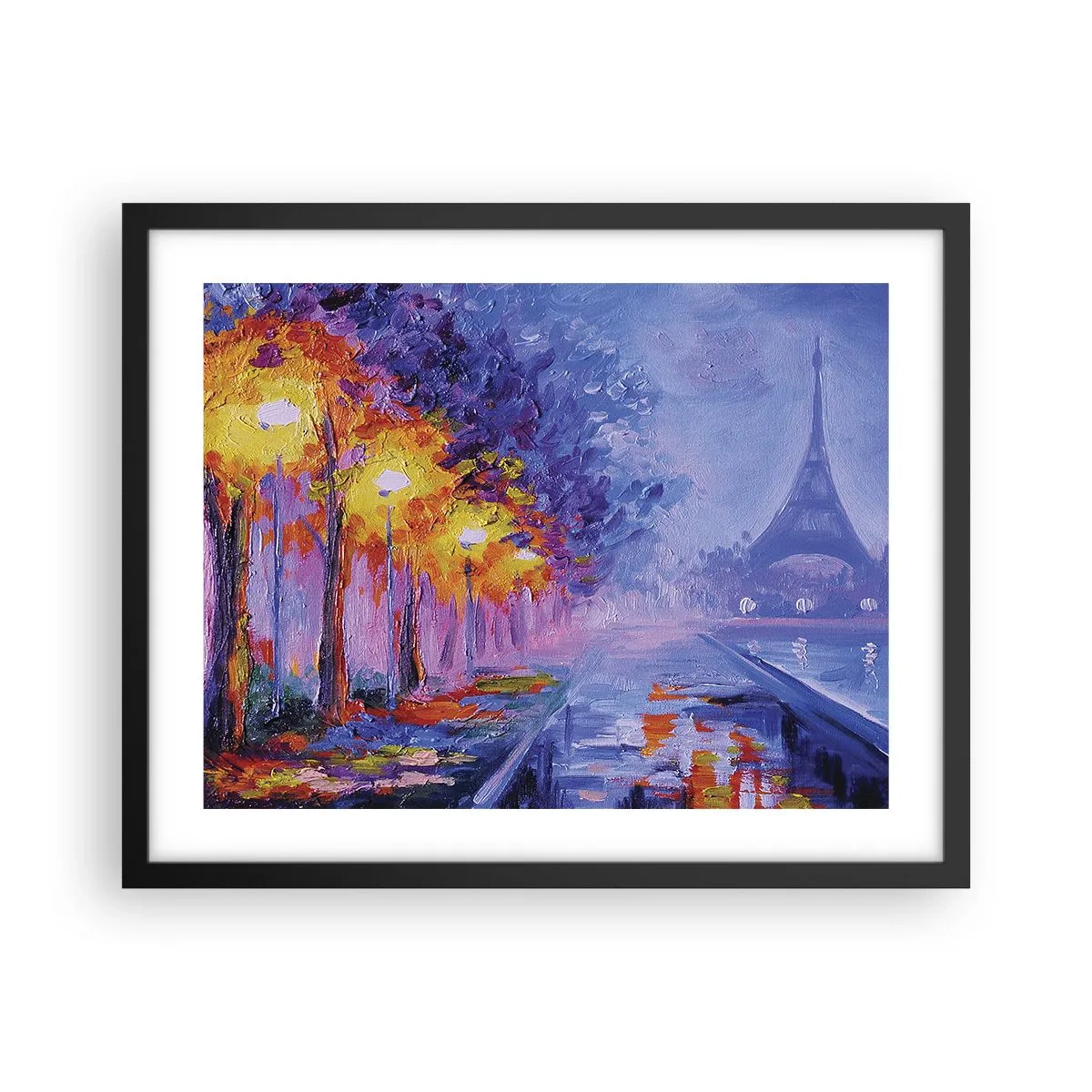 Póster en marco negro - Un paseo de ensueño - 50x40 cm