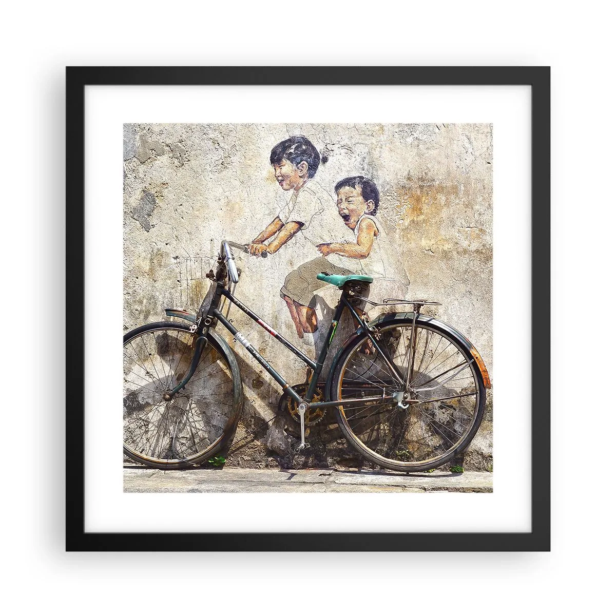 Póster en marco negro - ¿Verdadero o falso? - 40x40 cm