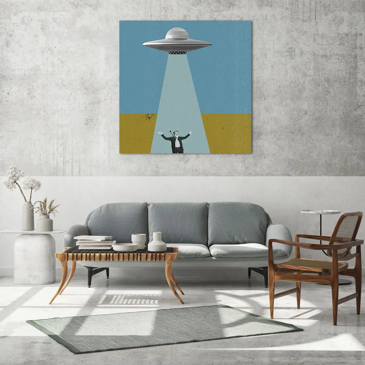 Cuadro sobre vidrio - Impresiones sobre Vidrio - Un encuentro cercano - 50x50 cm