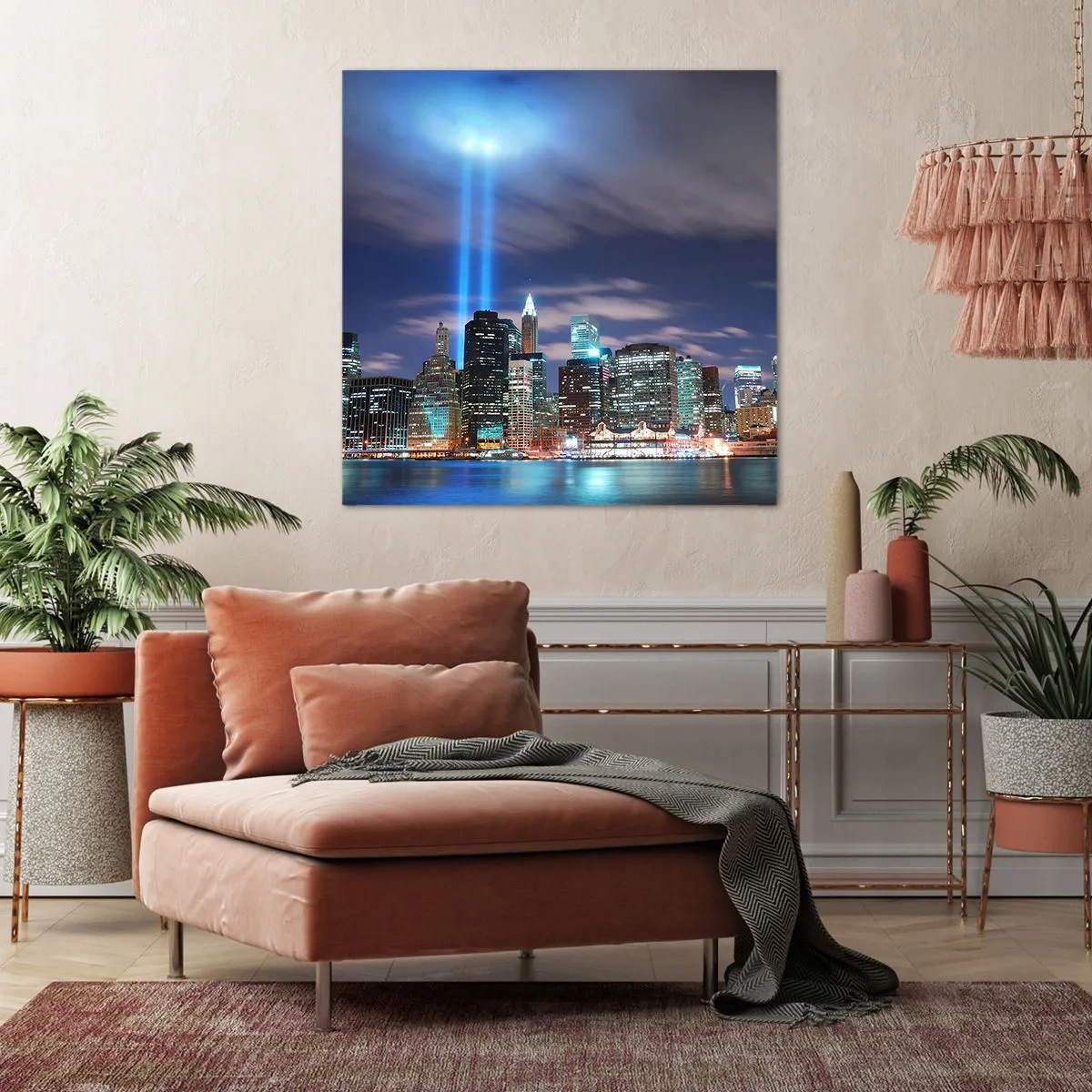 Cuadro sobre lienzo - Impresión de Imagen - Con luz para alcanzar el cielo - 70x70 cm