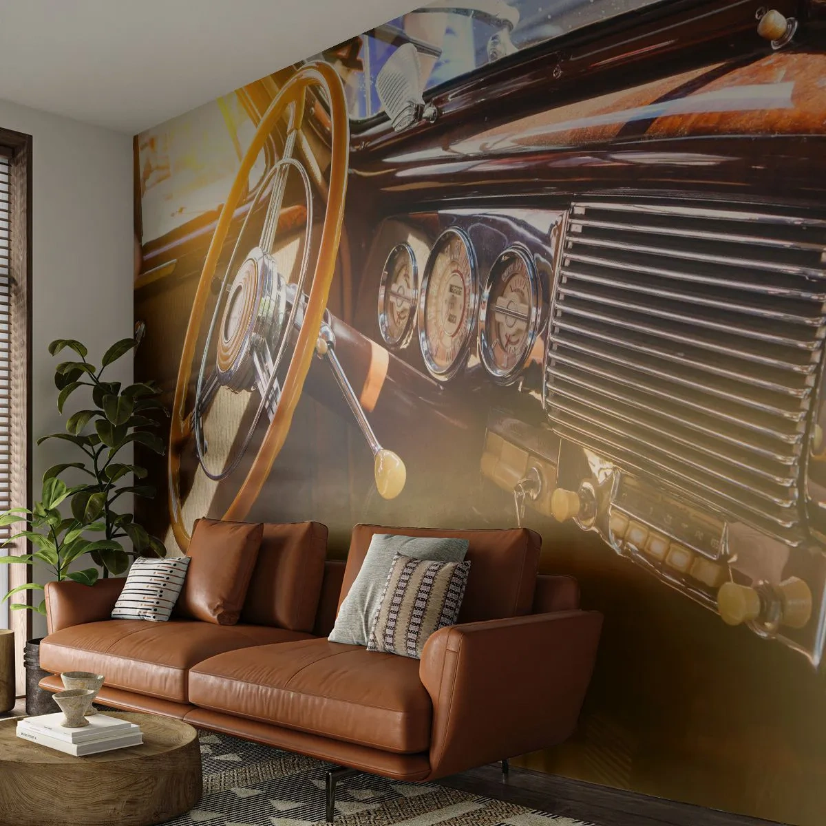 Fotomural Premium Canvas - Un soplo de lujo del pasado - Auto Vintage, Automotor, Panel - 350x256 cm