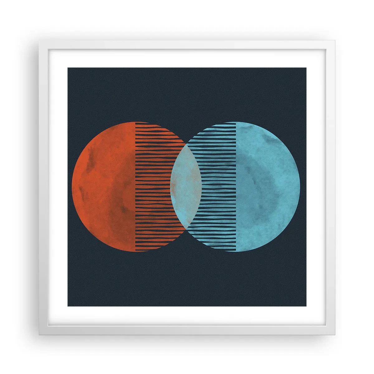 Póster en marco blanco - Fantasía astronómica - 50x50 cm